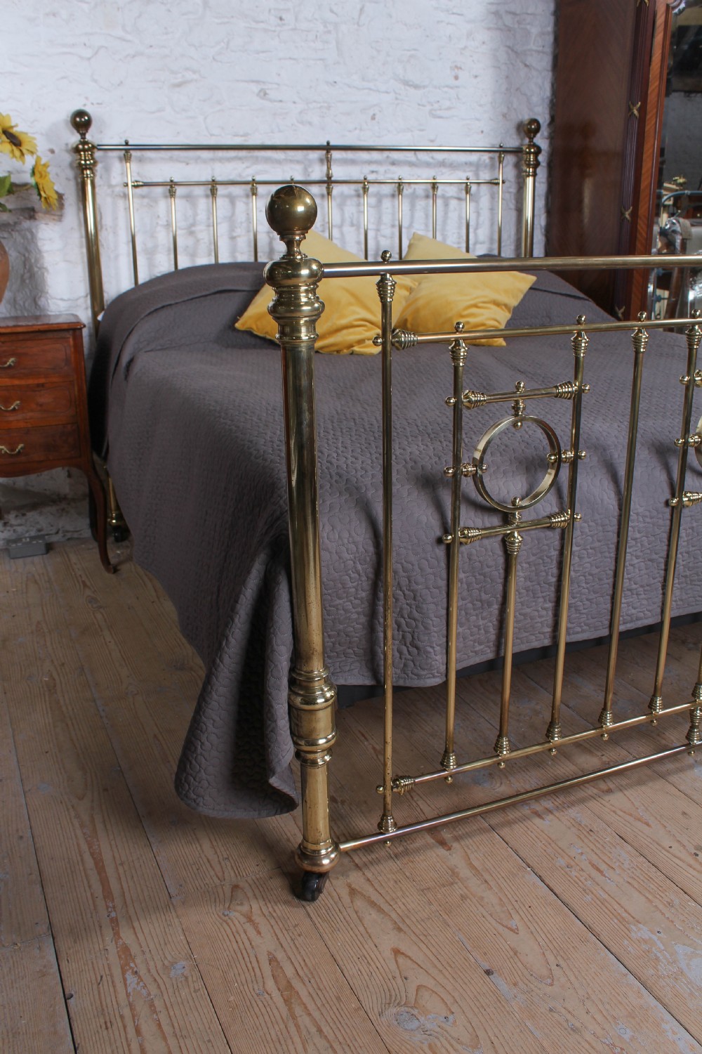 Exquisite All Brass Super king Bed With Interesting Ring Detail.  View V