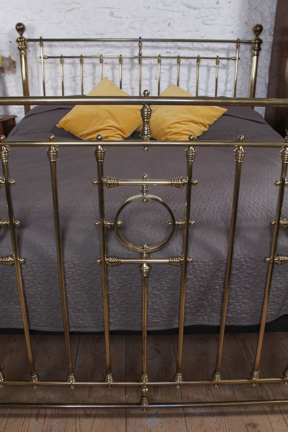 Exquisite All Brass Super king Bed With Interesting Ring Detail.  View VI