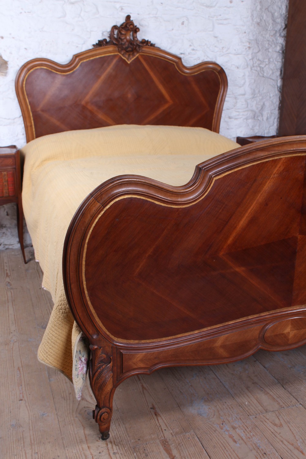 Louis XV Style Double Bed with Gilded Edge Detail. View VI