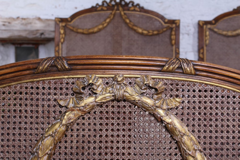 Spectacular pair of caned Empire style bergere meter wide beds (can be joined) View V