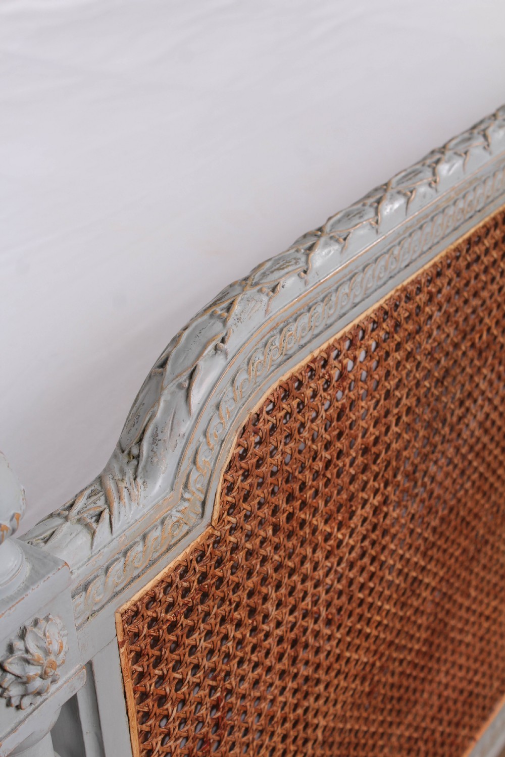 Attractive carved caned king size bed  View III
