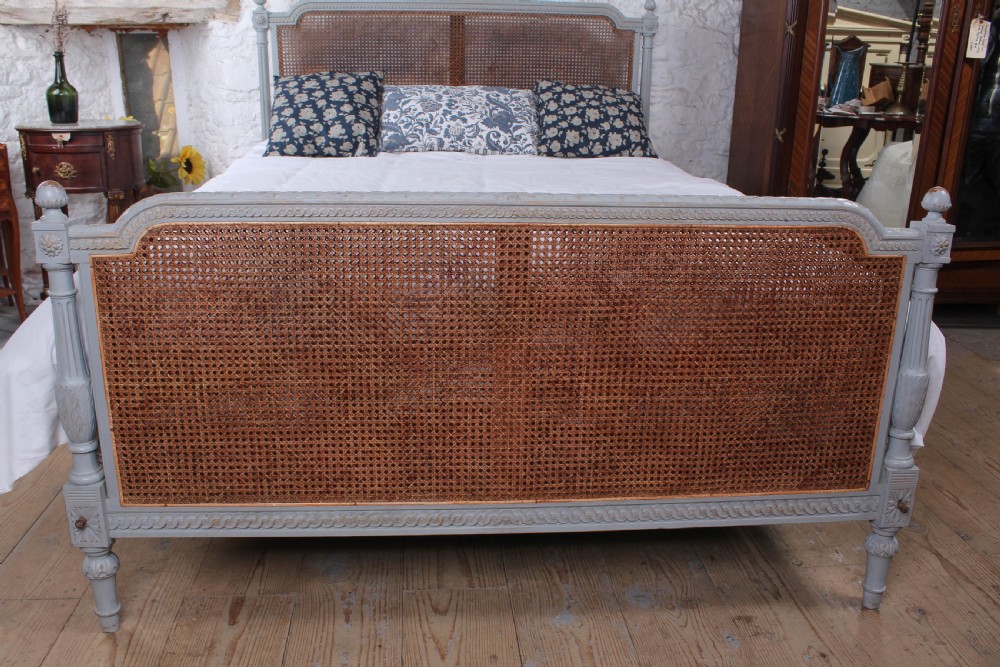 Attractive carved caned king size bed  View V