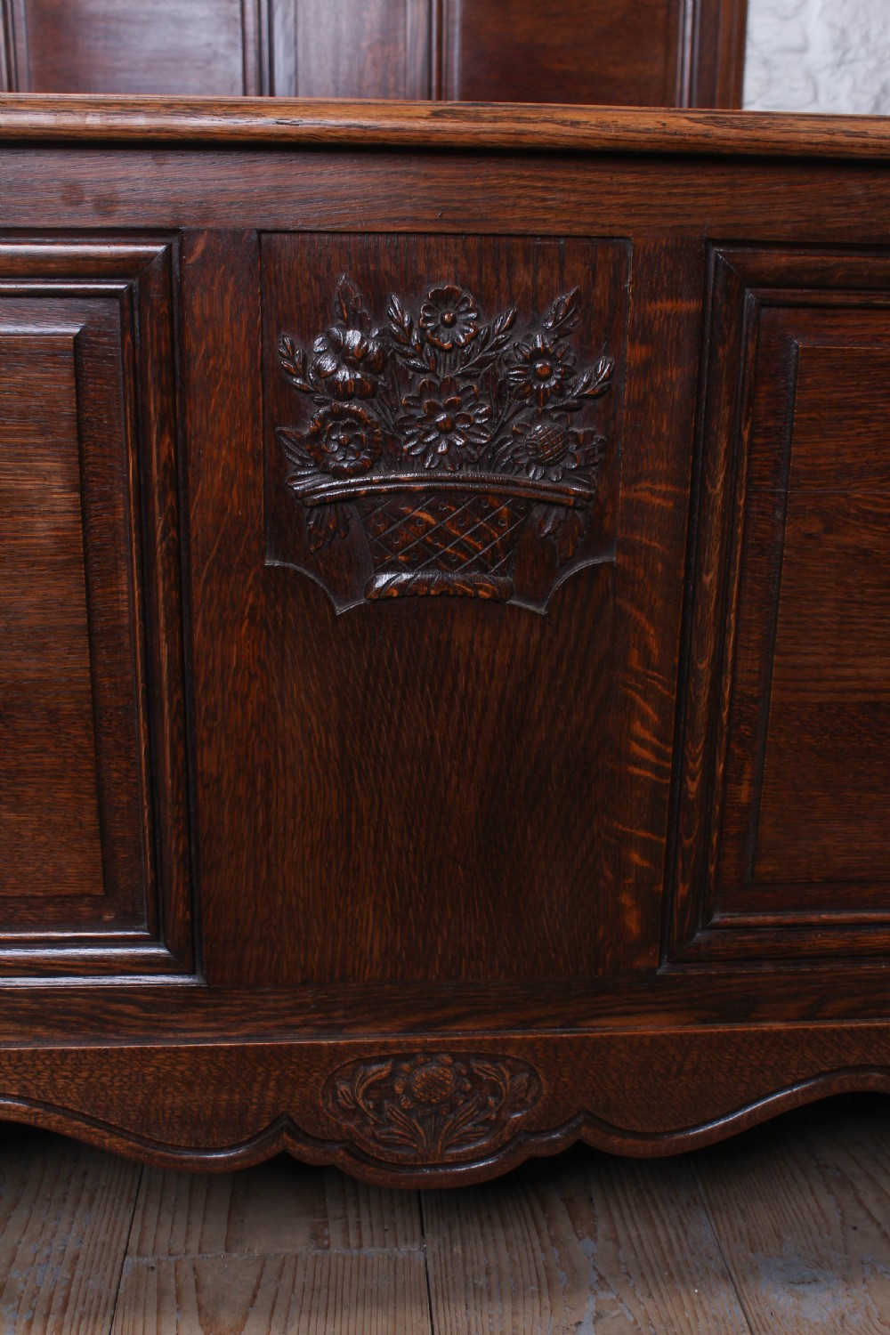 Handsome Louis XVI stiyle oak king size bed View IV