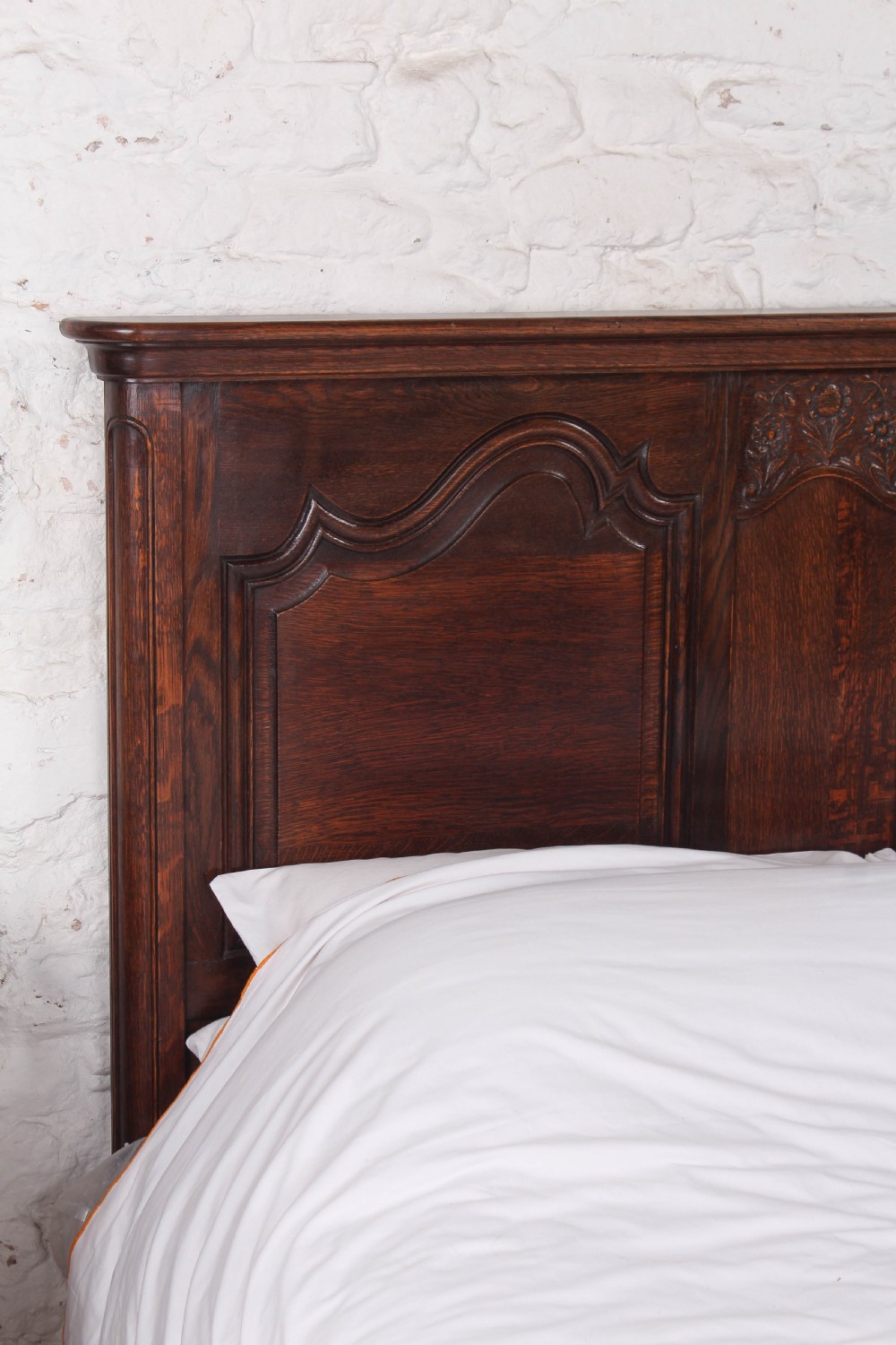 Handsome Louis XVI stiyle oak king size bed View IX