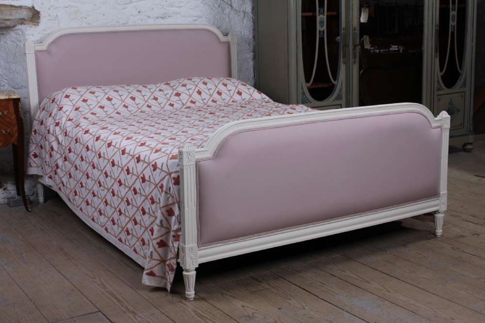 Newly upholstered French Empire style king size bed View II