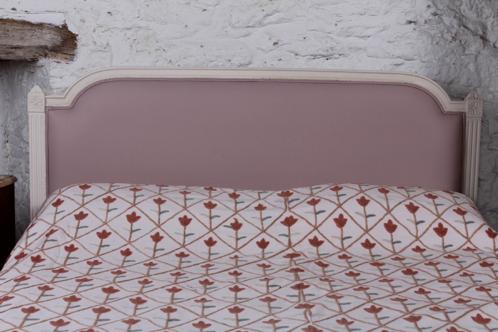 Newly upholstered French Empire style king size bed View VI