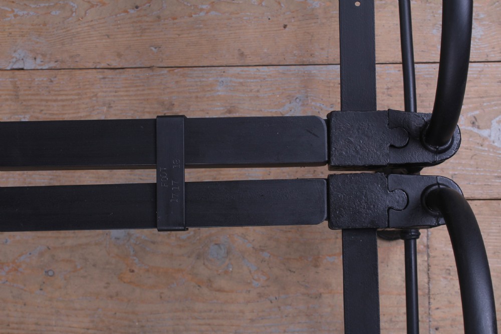 Lovely simple pair of Staples  utilitarian single iron beds (can be joined) View VII