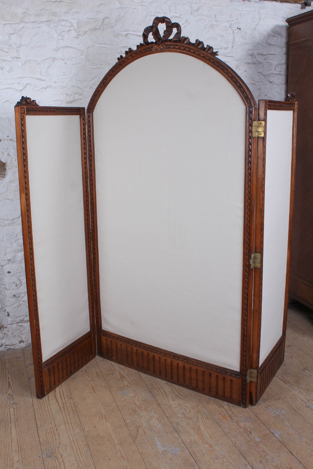 Beautiful rare carved French walnut screen View III