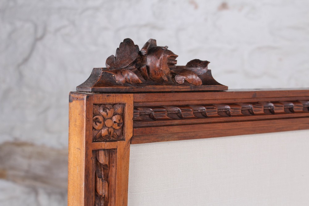 Beautiful rare carved French walnut screen View V