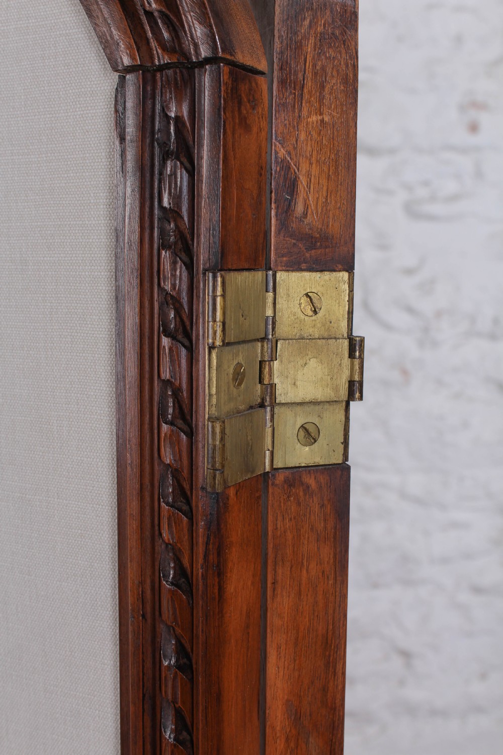 Beautiful rare carved French walnut screen View VII