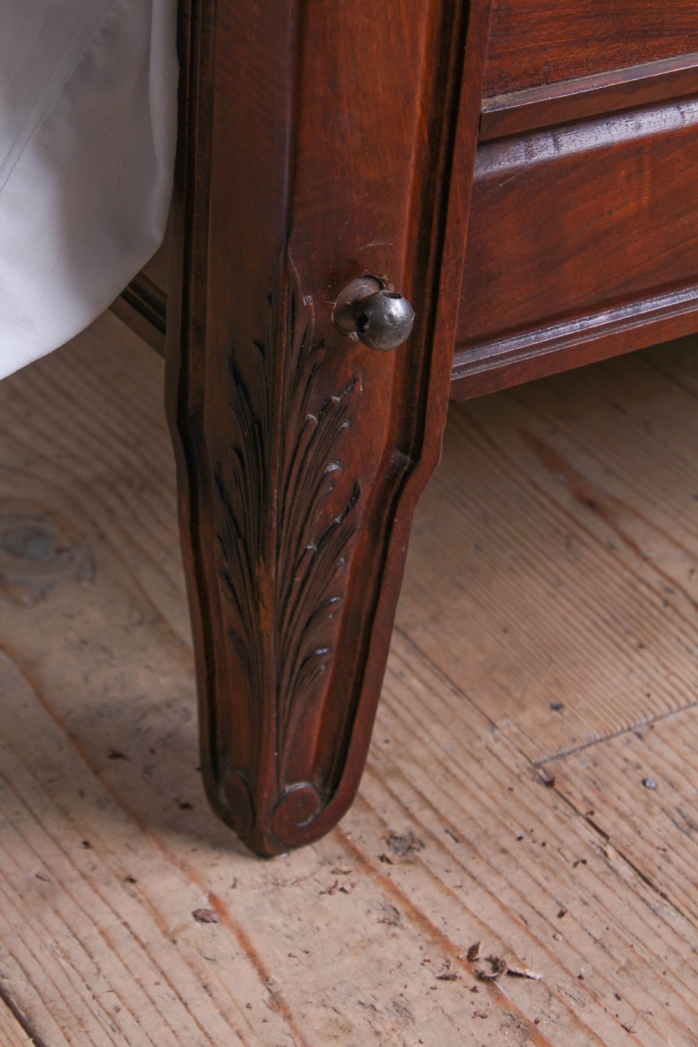 Early French Provencal mahogany double bed  View V