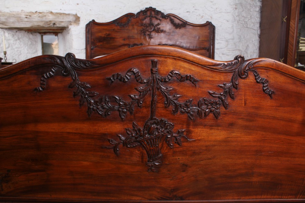 Early French Provencal mahogany double bed  View VII