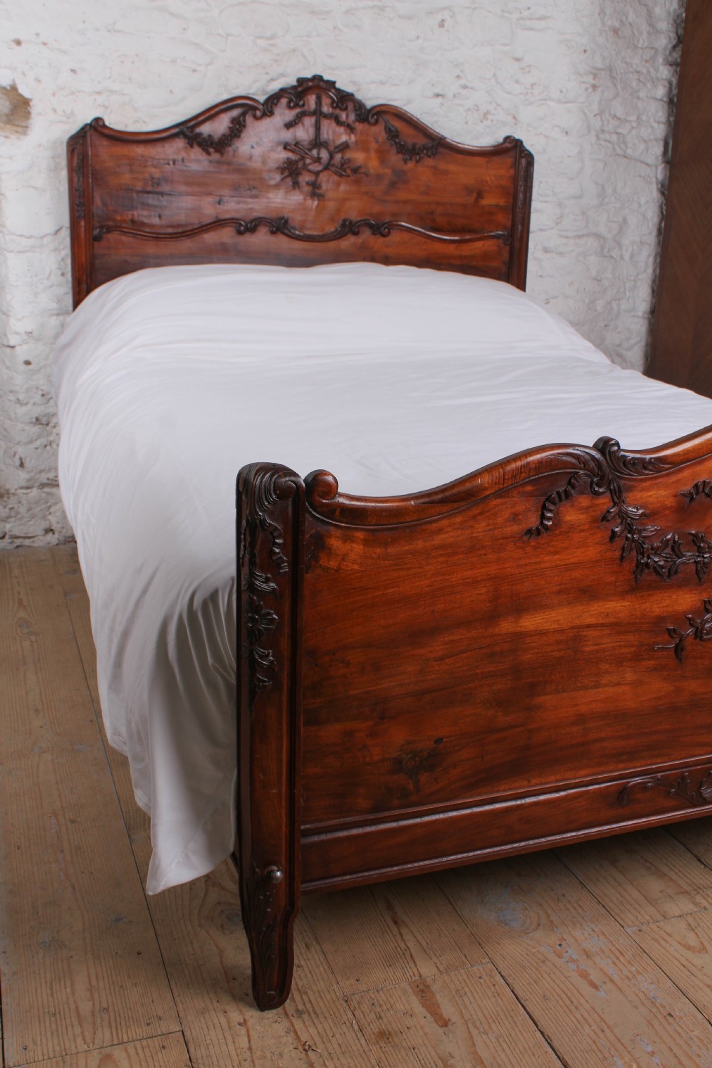Early French Provencal mahogany double bed  View VIII