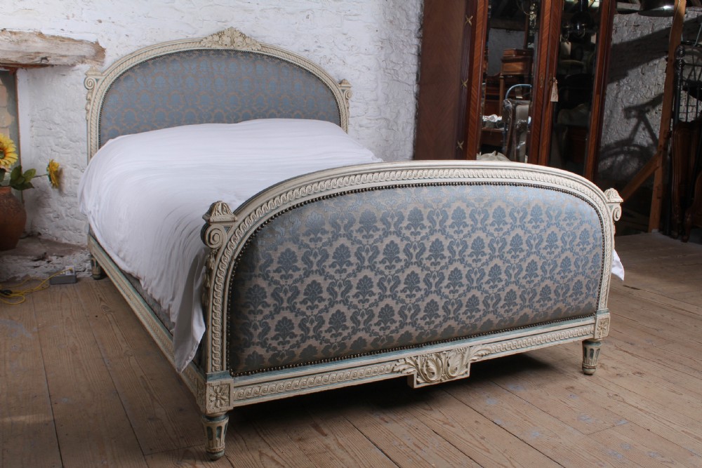 Gorgeous French Empire style king size upholstered bed