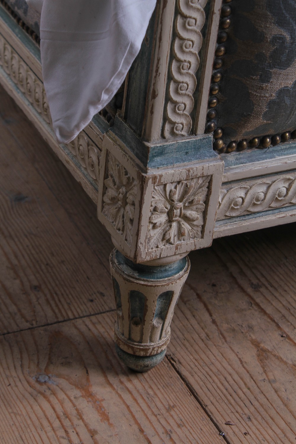 Gorgeous French Empire style king size upholstered bed View III
