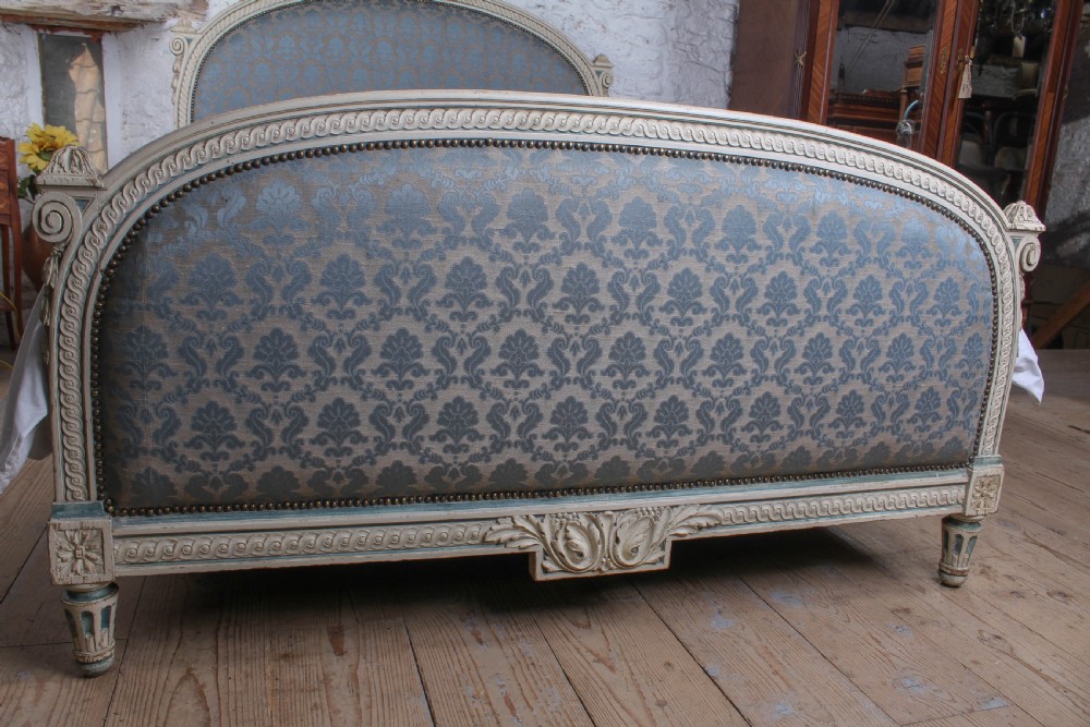 Gorgeous French Empire style king size upholstered bed View IV