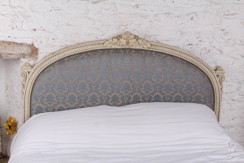 Gorgeous French Empire style king size upholstered bed View V
