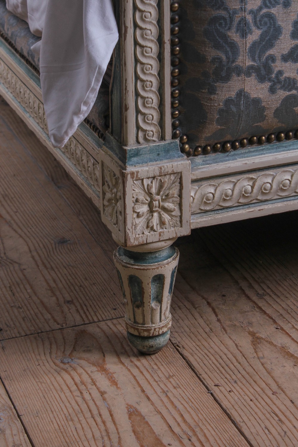Gorgeous French Empire style king size upholstered bed View VII