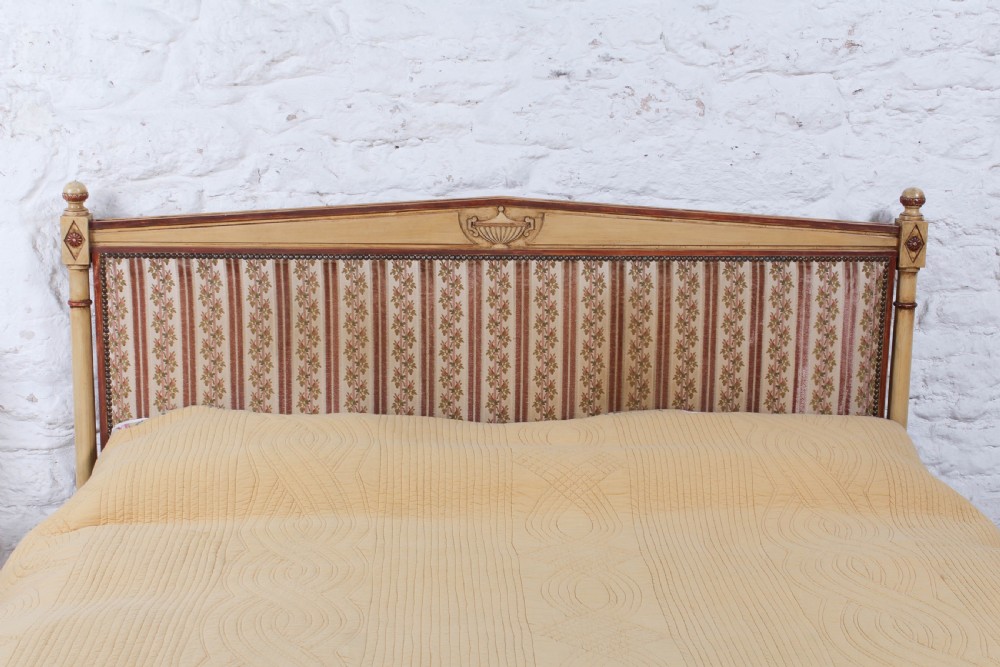 Low end French upholstered king size bed and chairs View IV