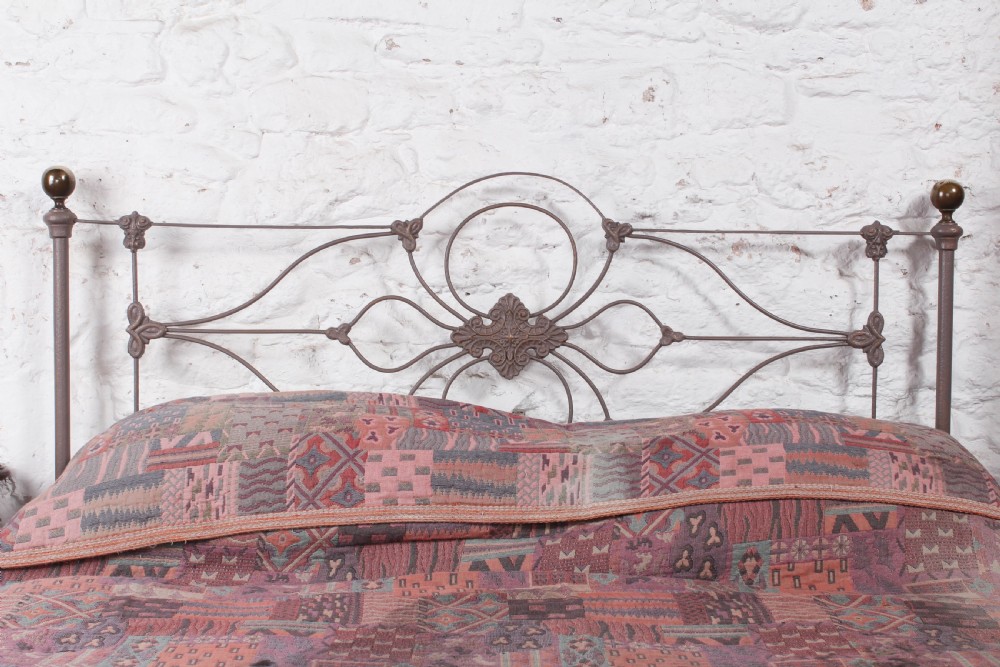 Pretty early Victorian iron king size bed View VIII