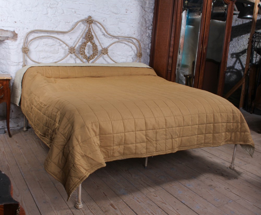 Impressively detailed super king size all iron  no end bed