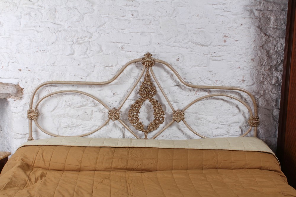 Impressively detailed super king size all iron  no end bed View II