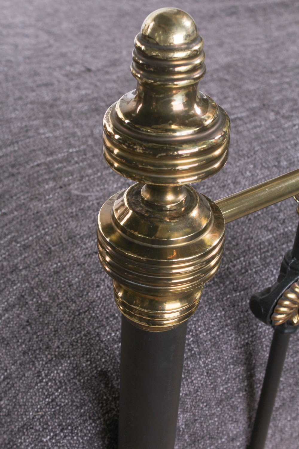 True history Victorian brass and iron king size bed with Porcelain detail View IV
