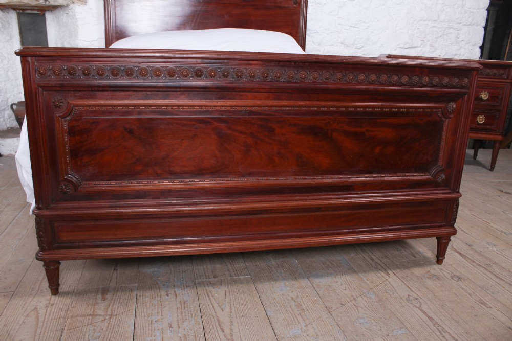  Empire style Mahogany king size bed, bedside and chest  View II