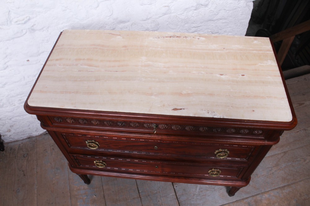  Empire style Mahogany king size bed, bedside and chest  View XI