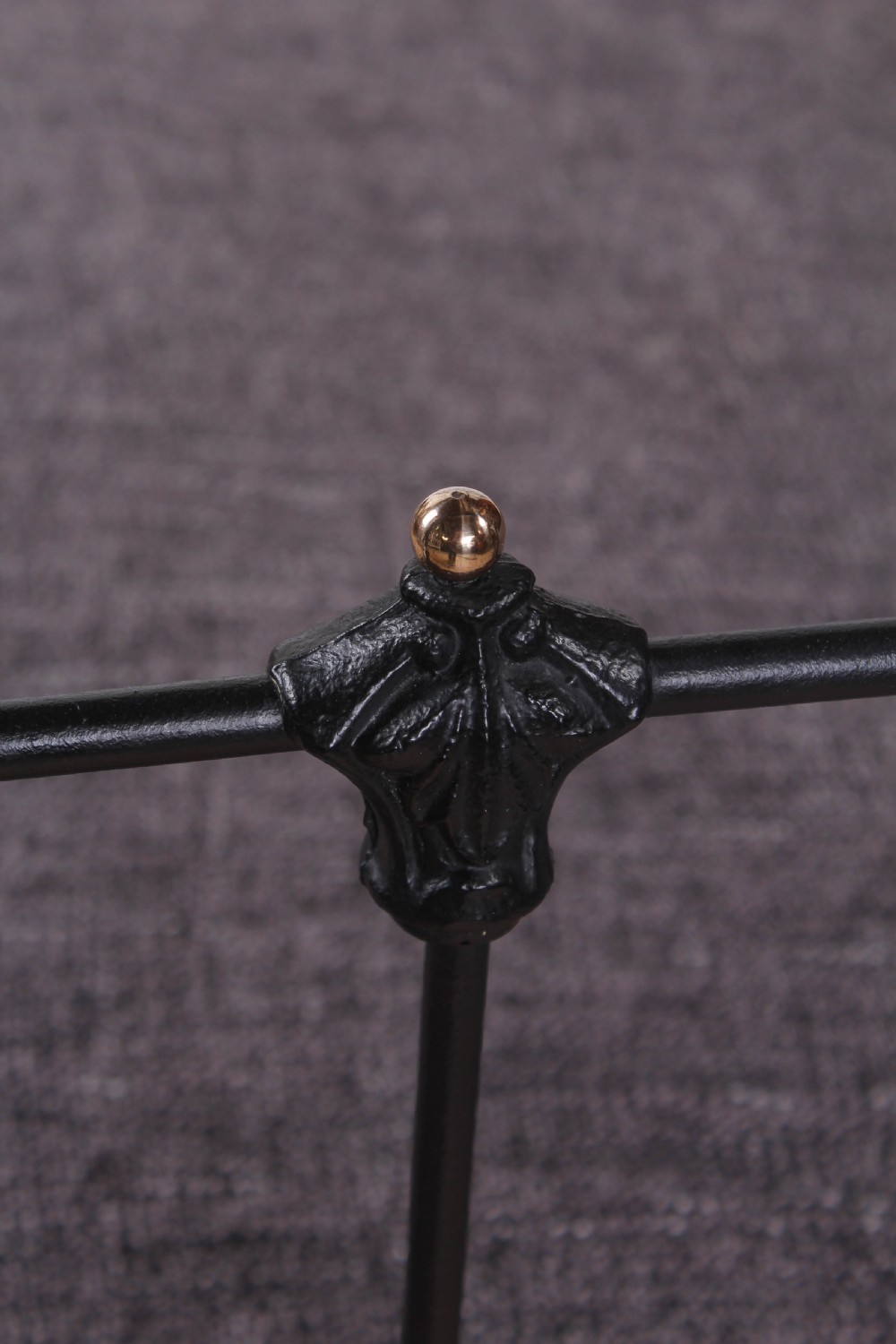 Alluring French black and brass double bed View VI