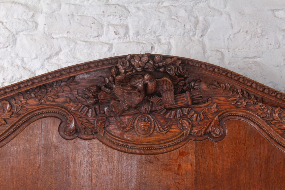 Fabulously carved oak king size French marriage bed View III