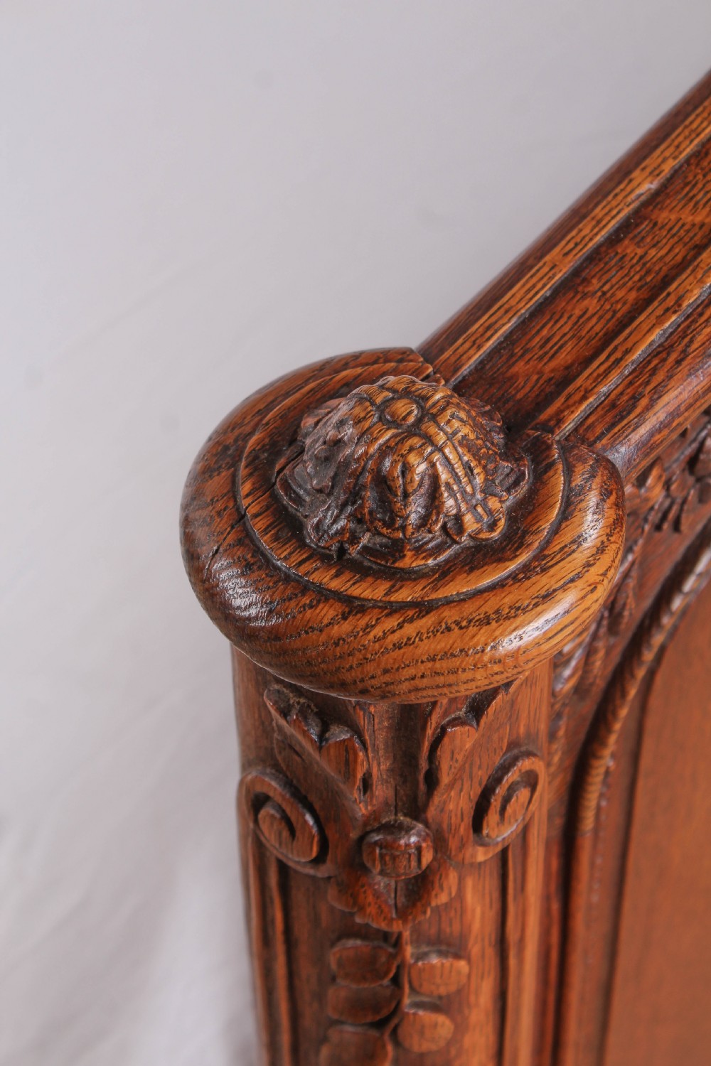 Fabulously carved oak king size French marriage bed View VIII