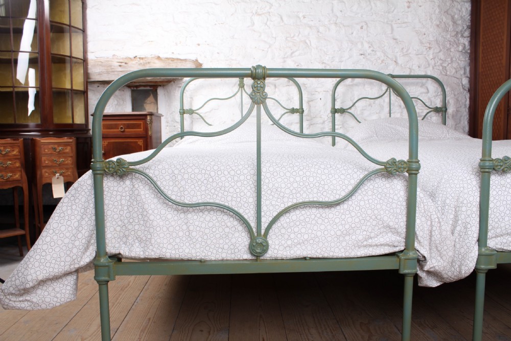 Captivating pair of Irish Victorian all iron beds (can be joined) View II