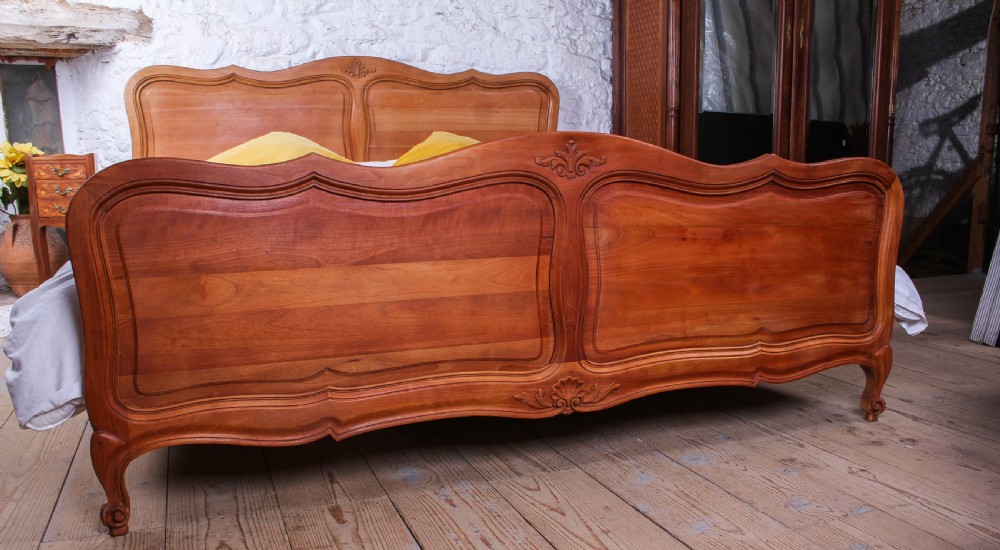 Super king size French Louis XV style cherry bed View II