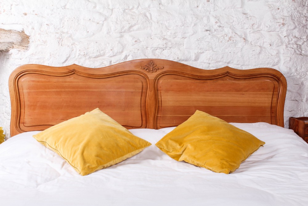 Super king size French Louis XV style cherry bed View IV