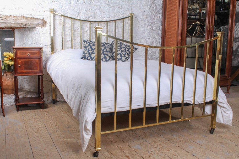 Pleasingly simple Edwardian all brass double bed