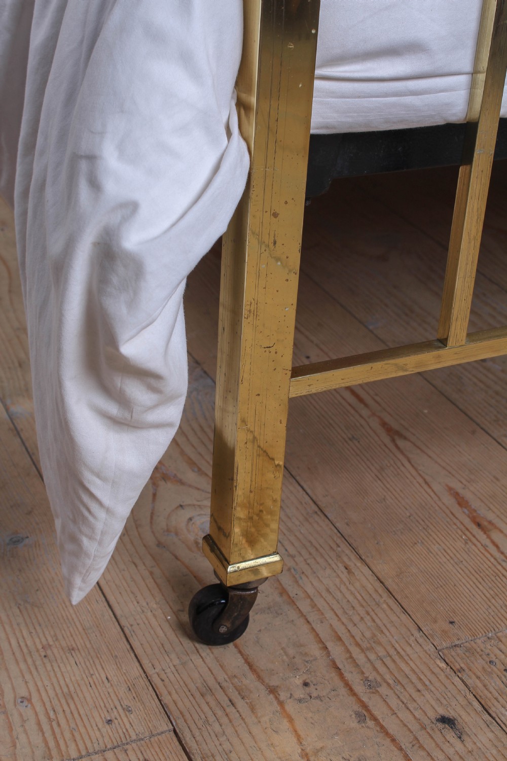 Pleasingly simple Edwardian all brass double bed View III