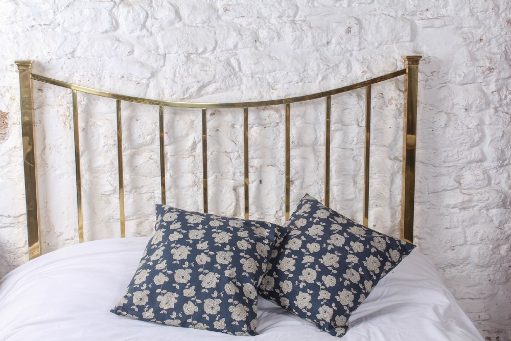 Pleasingly simple Edwardian all brass double bed View VII