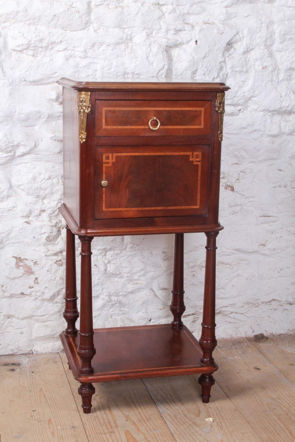 Lovely quality French mahogany bedside 