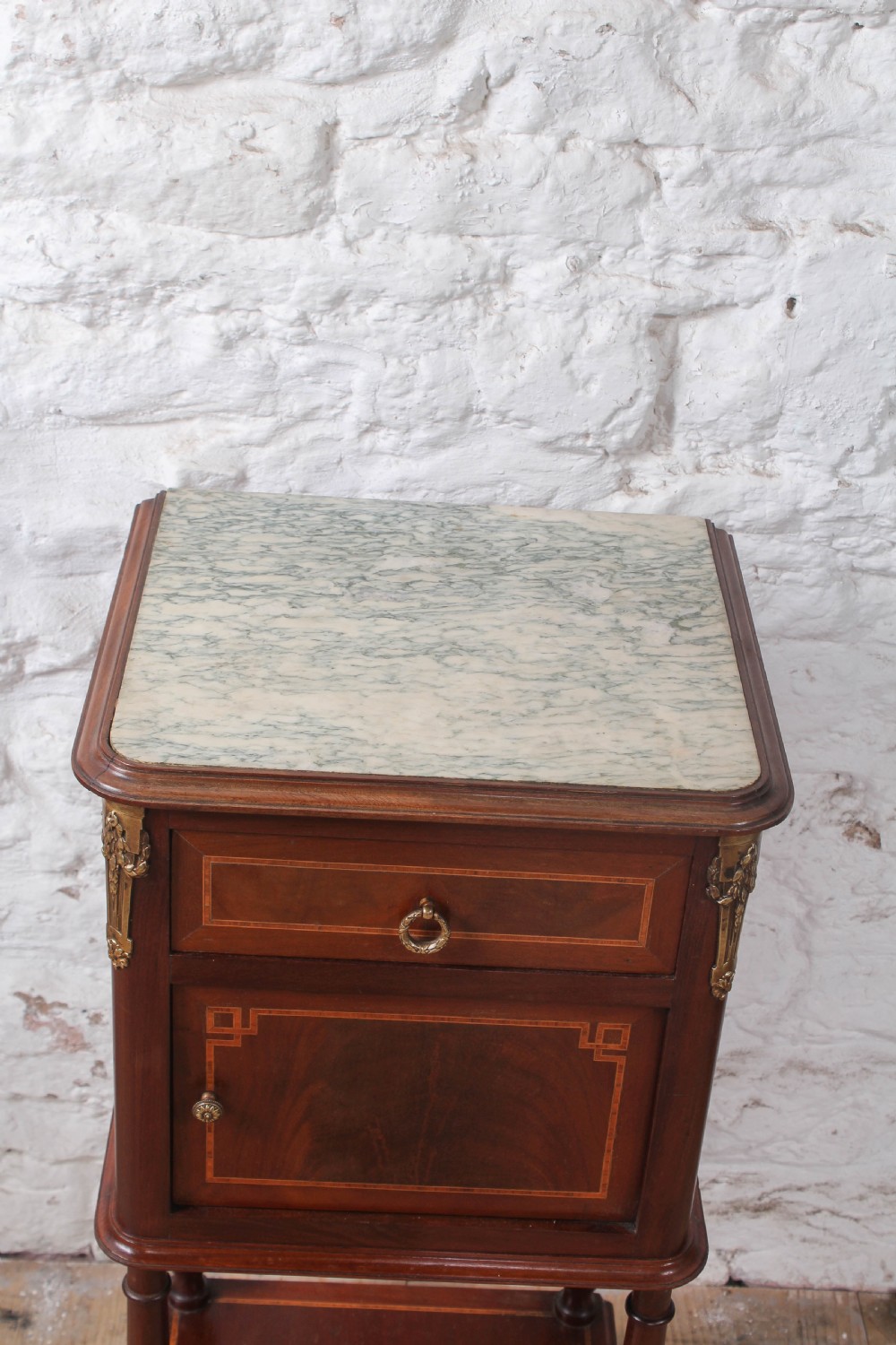 Lovely quality French mahogany bedside  View III