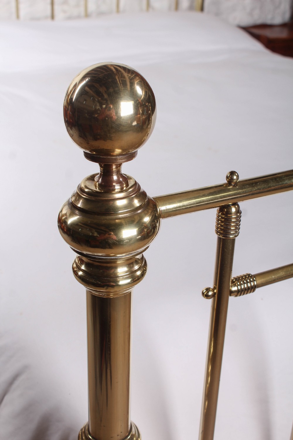 Beautiful quality Victorian all brass bed by Maple and Co View II