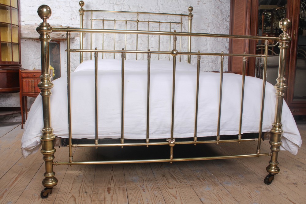 Beautiful quality Victorian all brass bed by Maple and Co View V