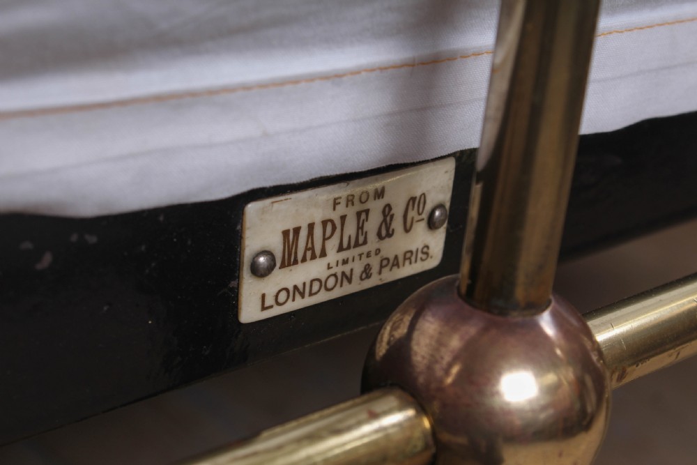 Beautiful quality Victorian all brass bed by Maple and Co View VI