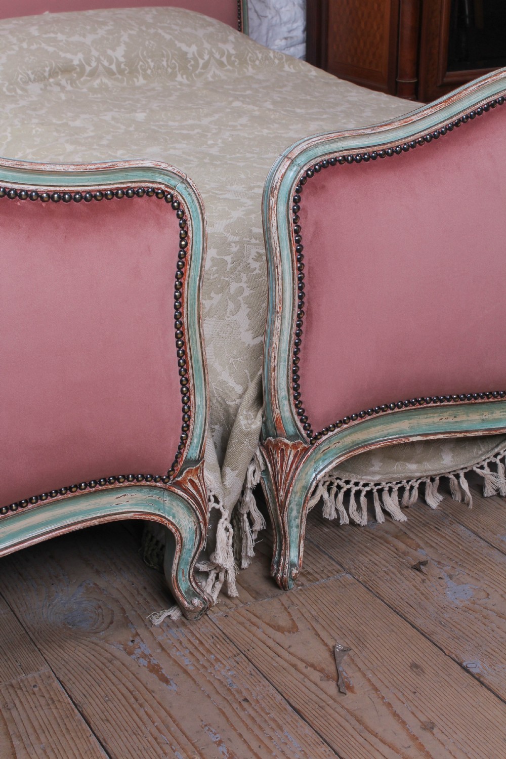 Sweet and Pretty Pair of Louis XV Style Beds View VIII