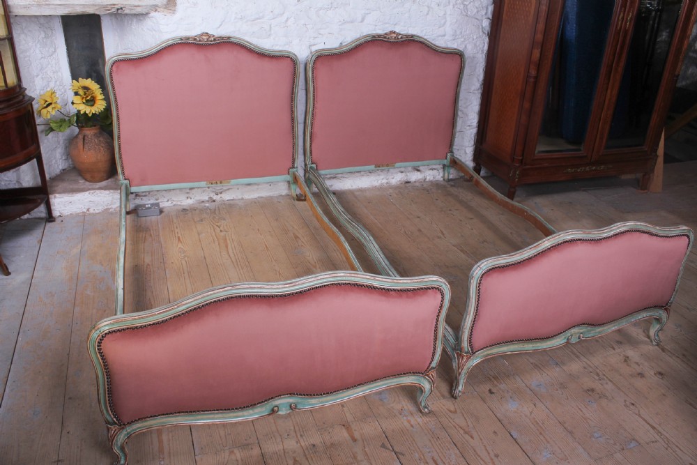 Sweet and Pretty Pair of Louis XV Style Beds View IX
