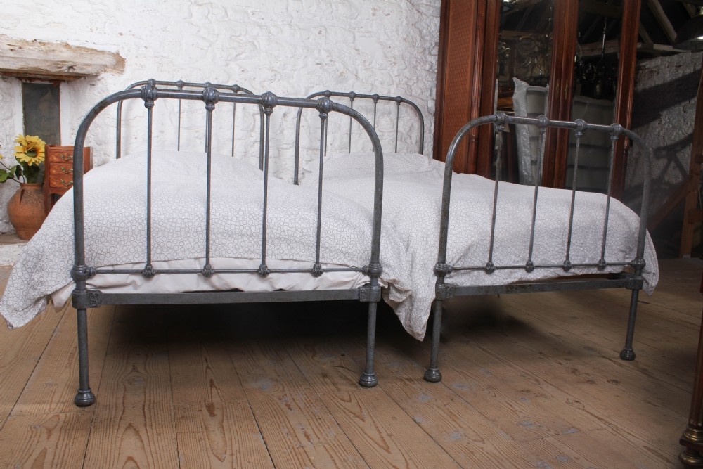 Timeless Pair of Detailed Utilitarian Single Beds View II