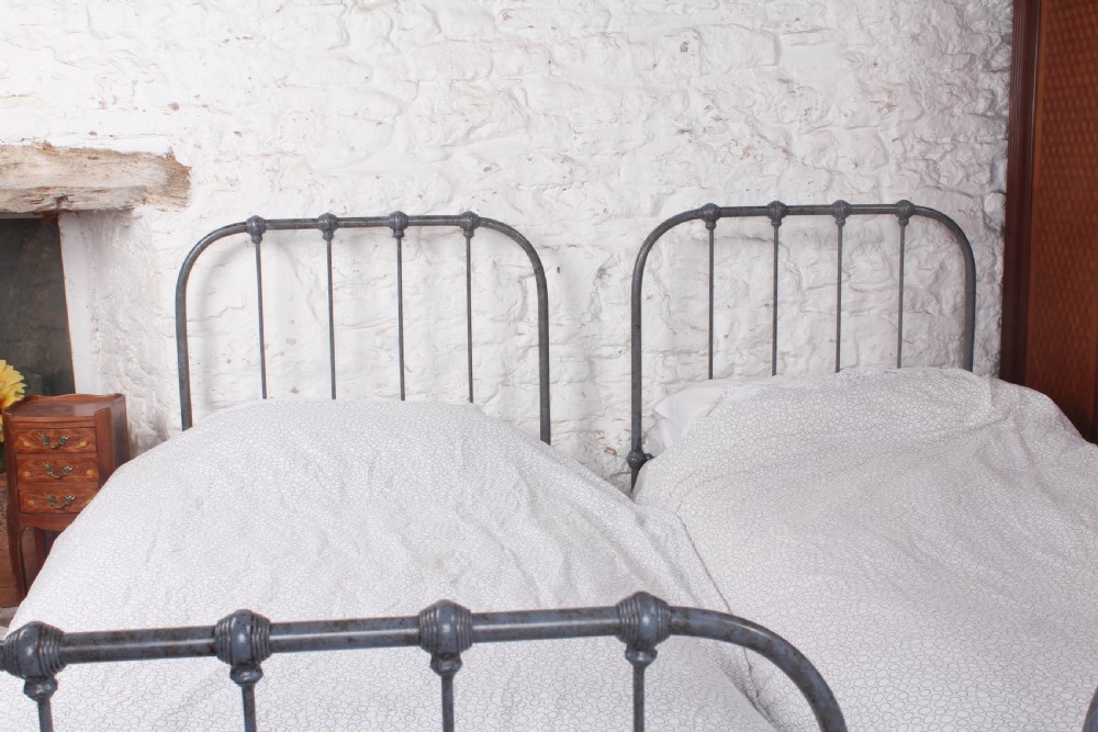 Timeless Pair of Detailed Utilitarian Single Beds View IV