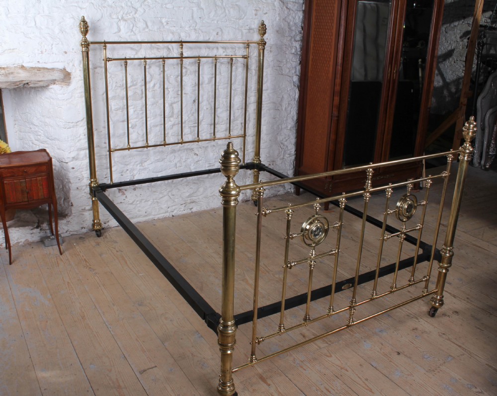 Handsome good quality all brass Heals king size bed  View XI