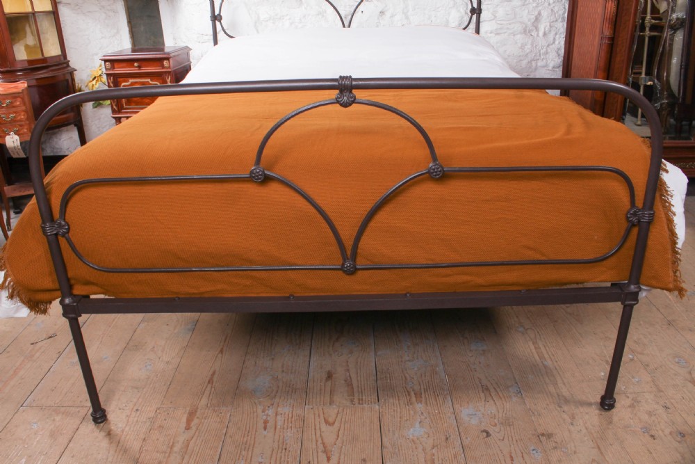Pleasingly simple all iron Irish king size bed View II