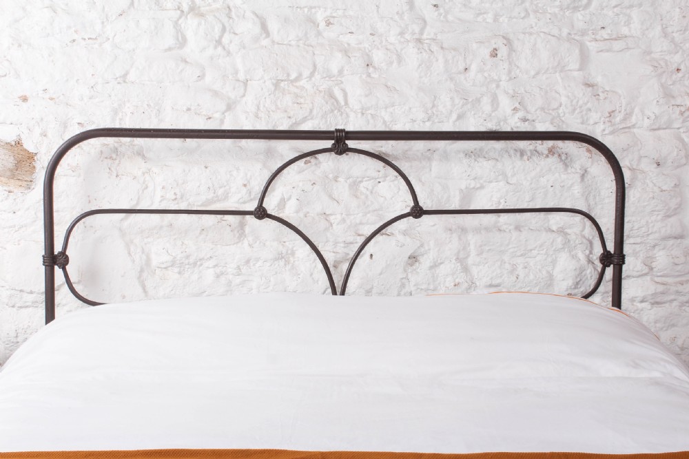 Pleasingly simple all iron Irish king size bed View III